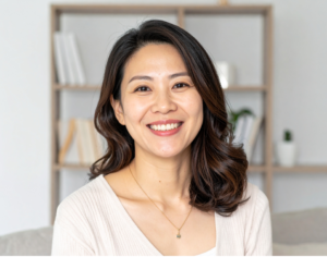 岩国市　歯医者　美しい歯の日本人女性
